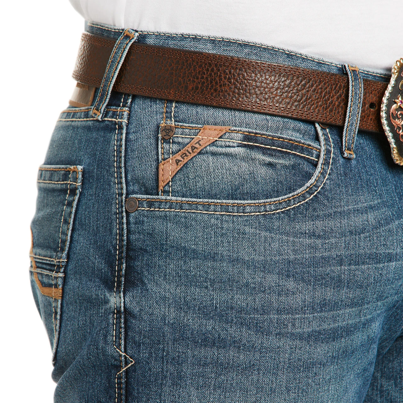 Ariat Men's Campbell M4 Relaxed Boot Cut Jeans 10036074 - Image 3