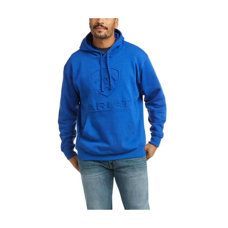 Ariat® Men's Basic Cobalt Embossed Hoodie 10037259