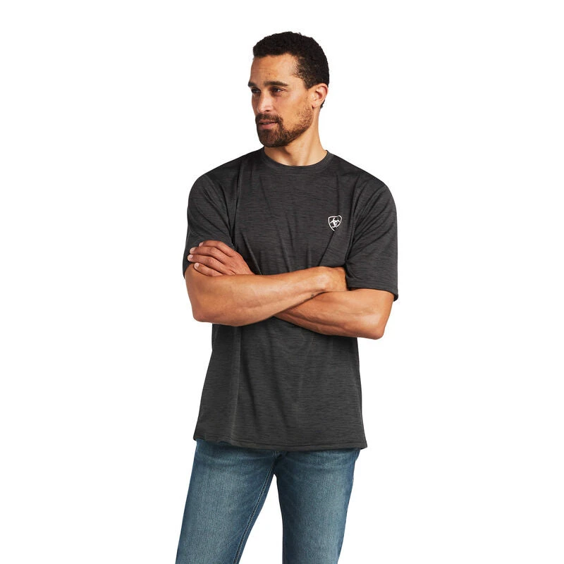 Ariat® Men's Charger Vertical Flag Graphic Charcoal T-Shirt 10040632 - Image 2