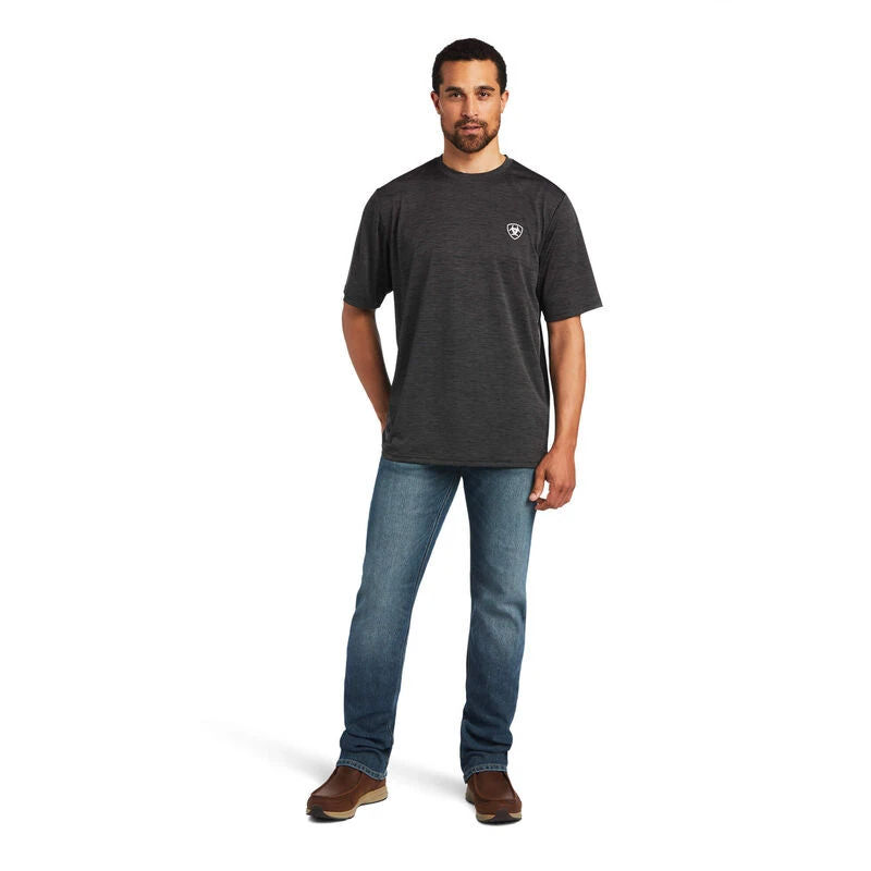 Ariat® Men's Charger Vertical Flag Graphic Charcoal T-Shirt 10040632 - Image 4