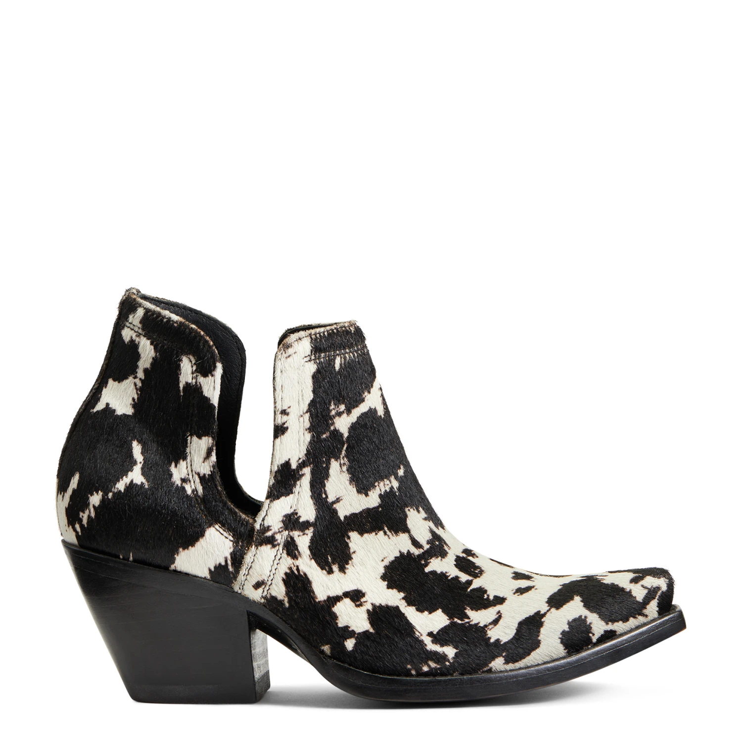 Ariat® Ladies Dixon Haircalf Black & White Snip Toe Booties 10041025 - Image 4