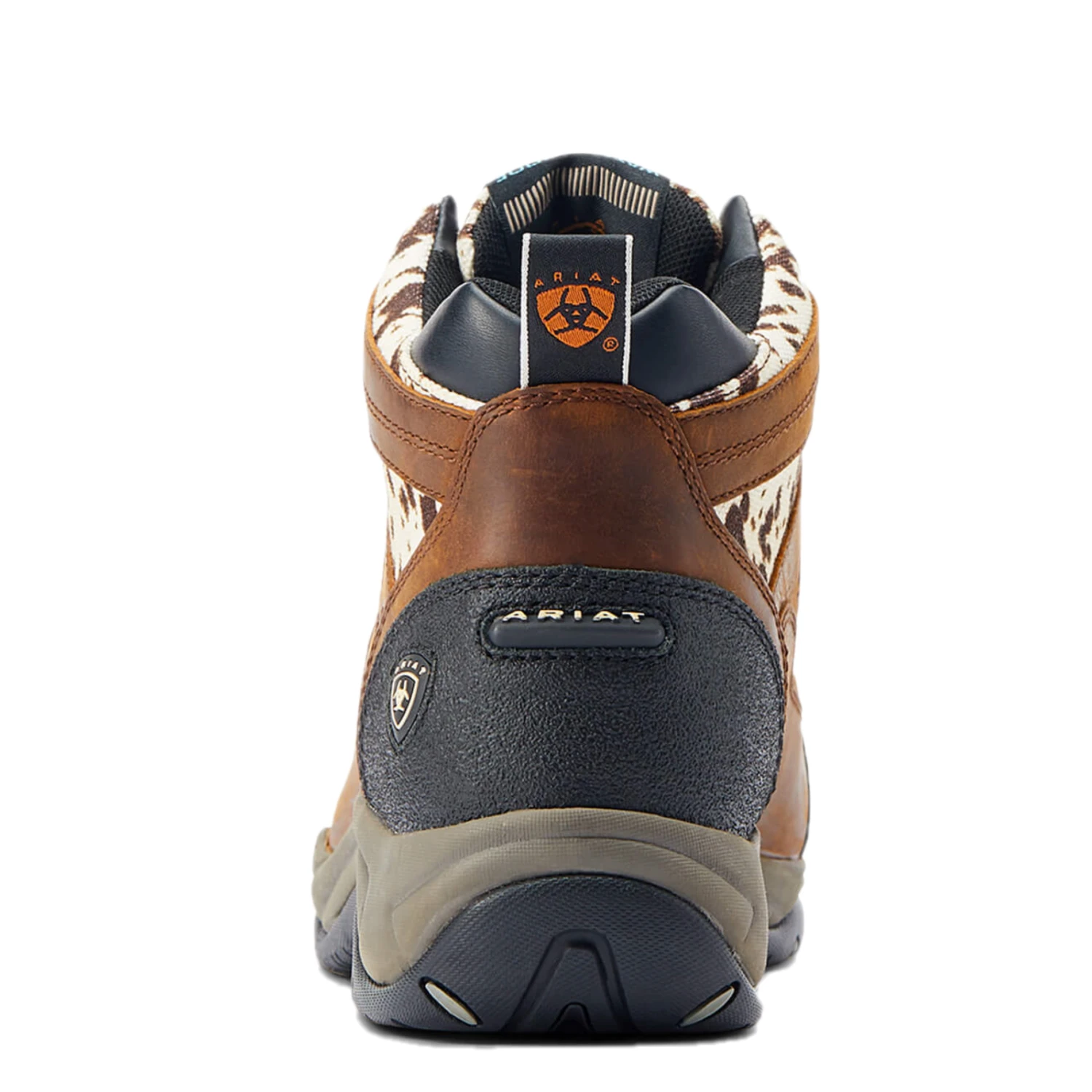 Ariat® Ladies Terrain H2O Distressed Brown & Speckled Cow Print Boots 10044538 - Image 4