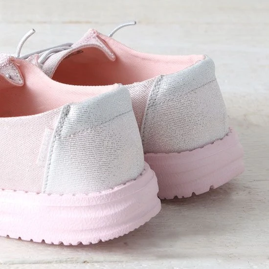 Hey Dude Wendy Youth Sparkling Pink Shoes - Image 5