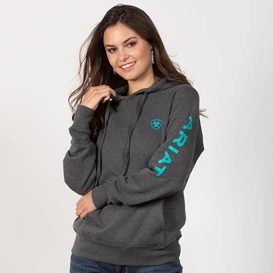 Ariat REAL Charcoal Logo Hoodie