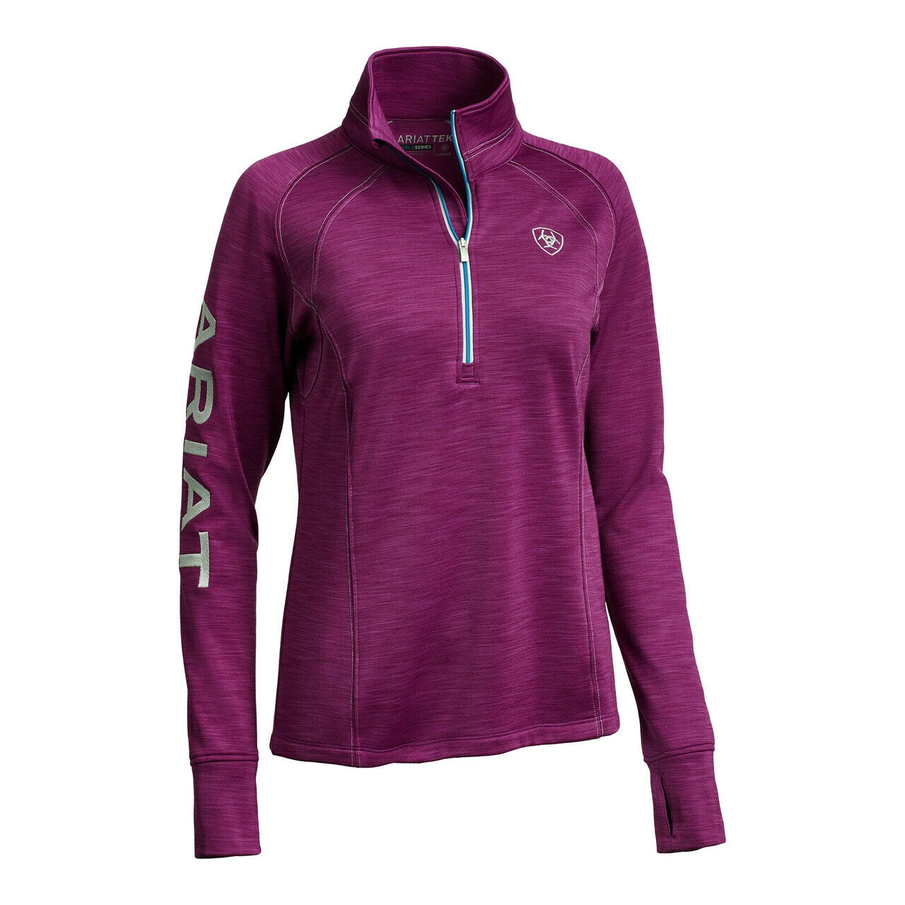 Ariat® Ladies TEK Team Imperial Violet 1/2 Zip Sweatshirt 10032708 - Image 2