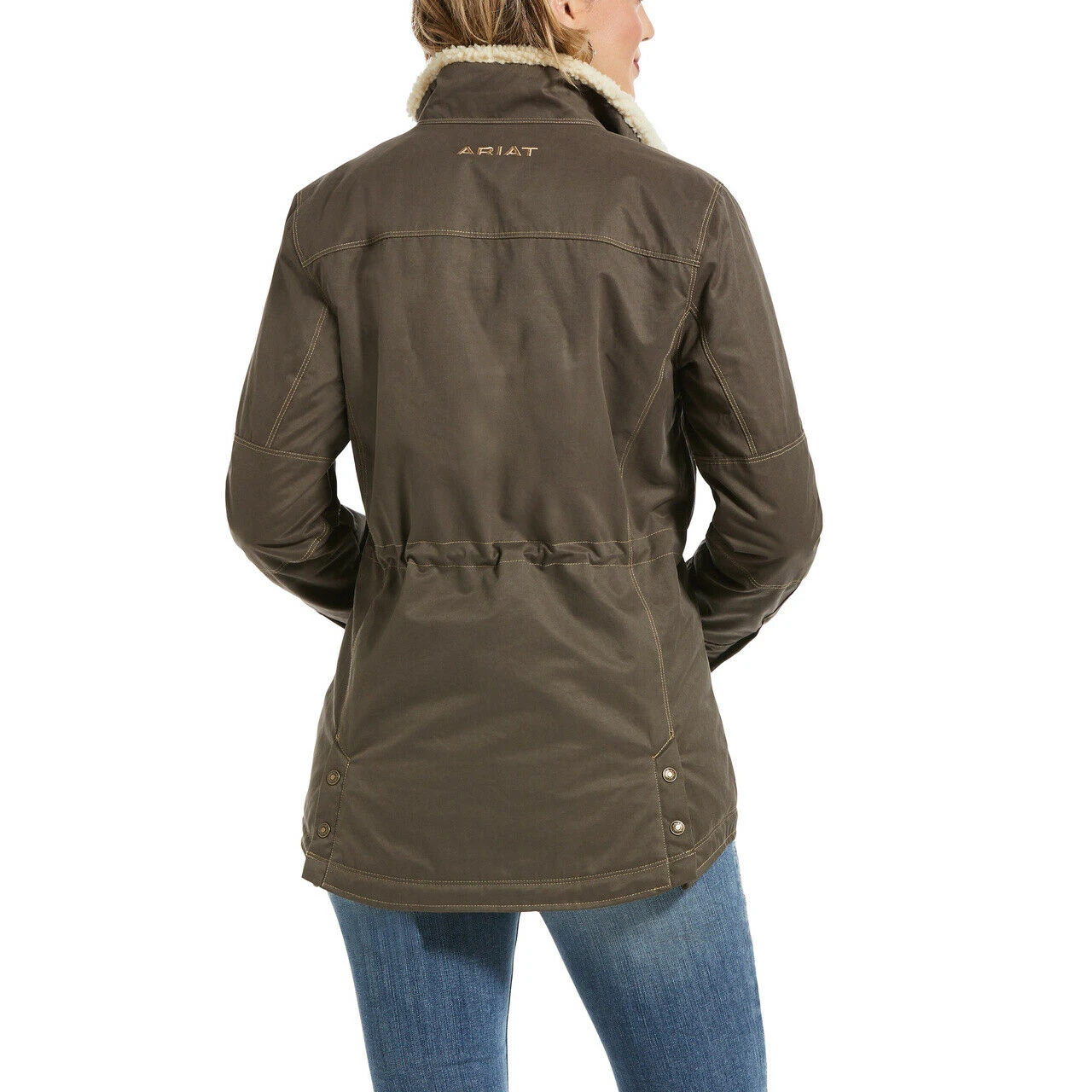 Ariat® Ladies REAL Banyan Bark Brown Grizzly Jacket 10032988 - Image 2