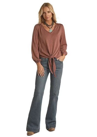 Panhandle Smooth Chocolate Tie Top - Image 2