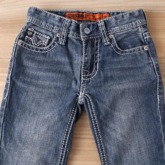 Rock & Roll Denim Boys' Medium Wash Bootcut Jeans - Image 2
