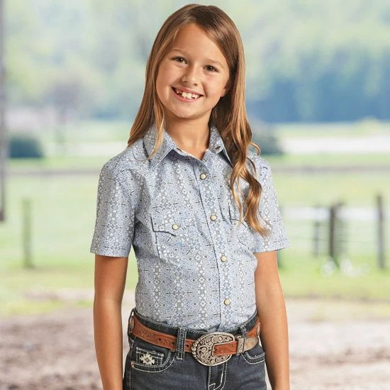 Rock & Roll Denim Girls Barrel Blues Top