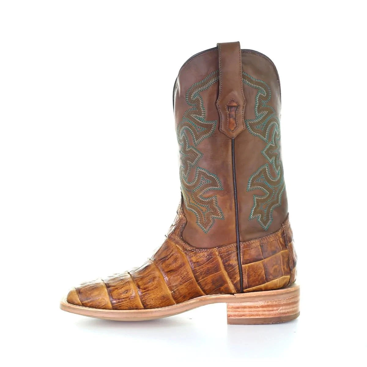 Corral Boots Corral Men's Antique Saddle Caiman Leather Boots A4055 - Image 4
