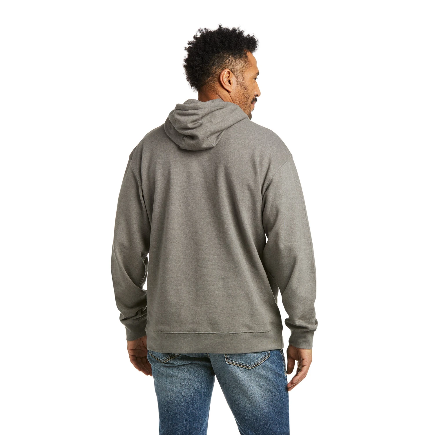 Ariat Men's Basic Charcoal Raised Logo Hoodie 10037261 - Image 2