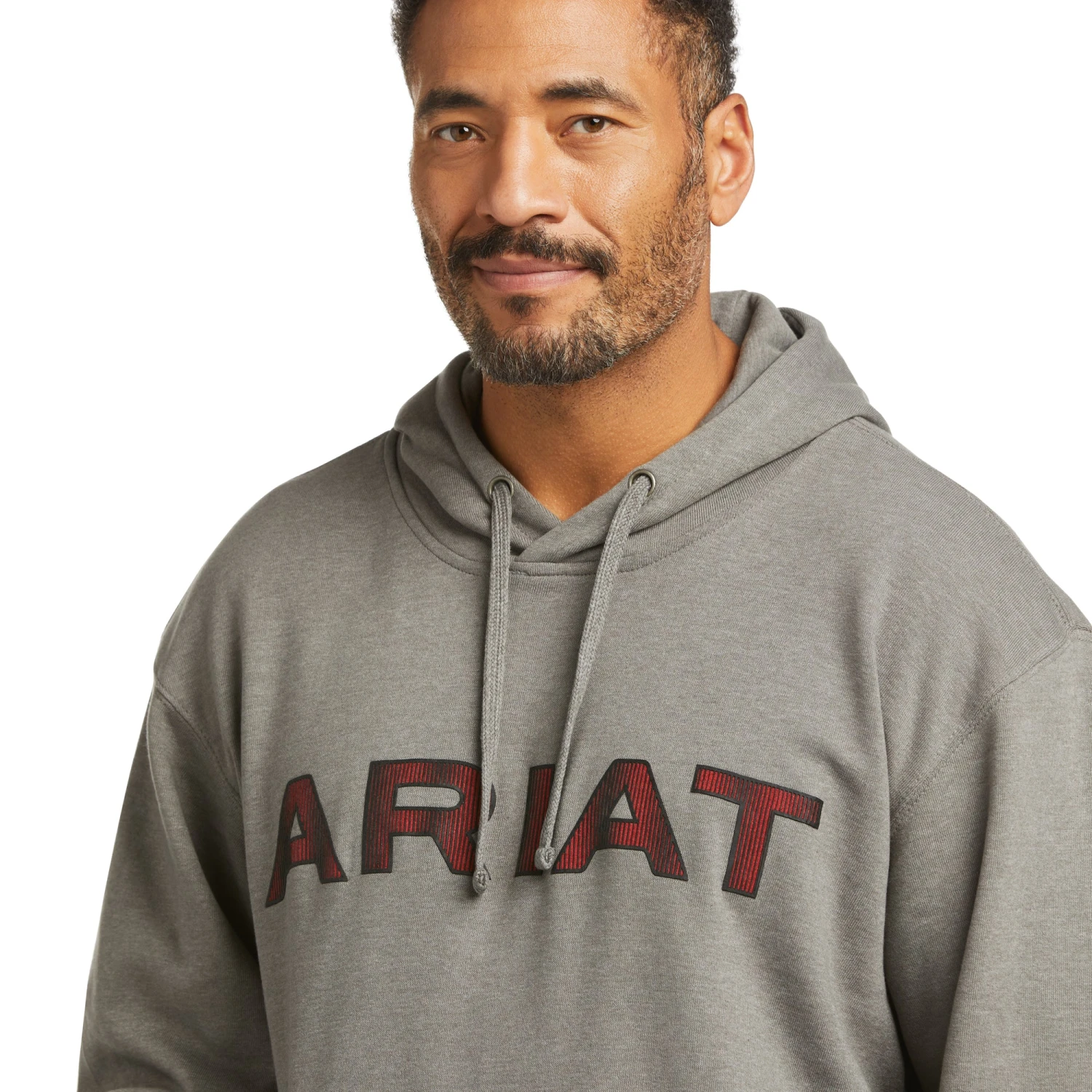 Ariat Men's Basic Charcoal Raised Logo Hoodie 10037261 - Image 3
