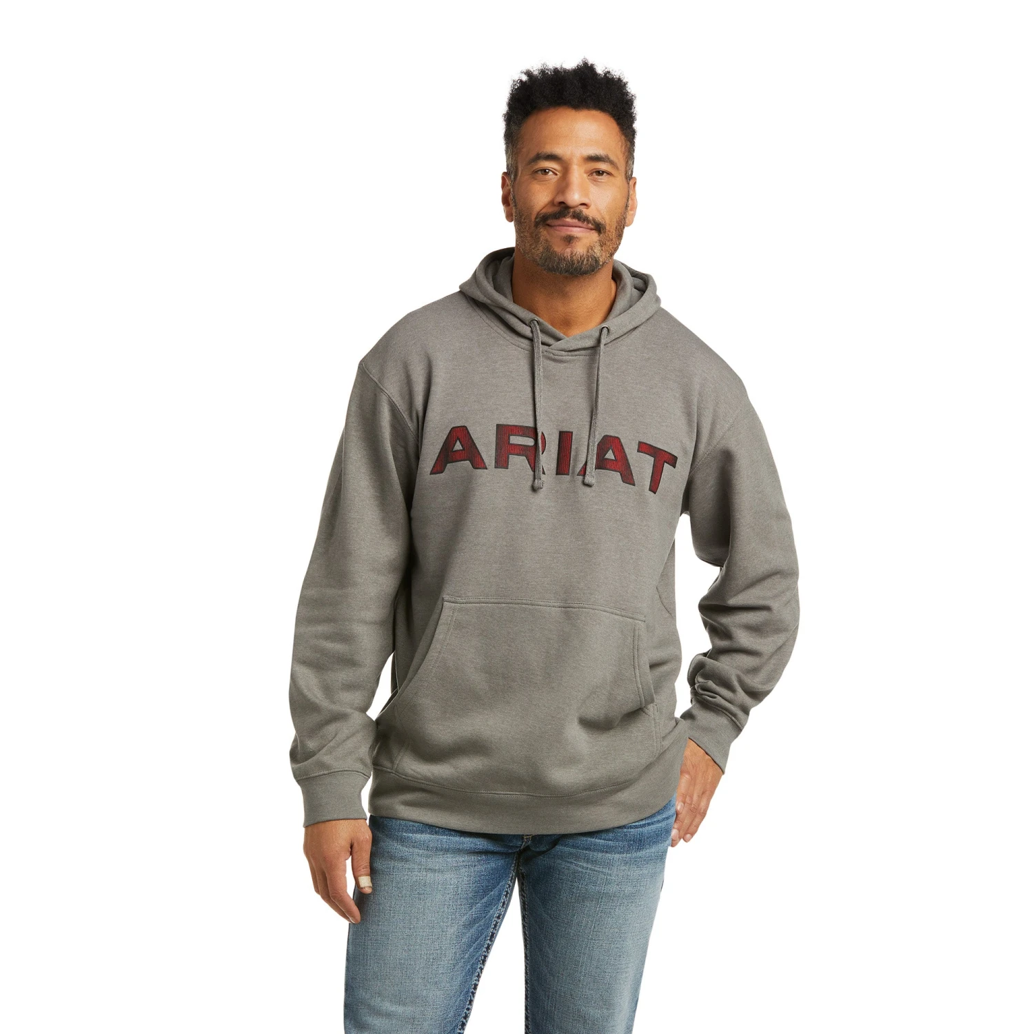 Ariat Men's Basic Charcoal Raised Logo Hoodie 10037261