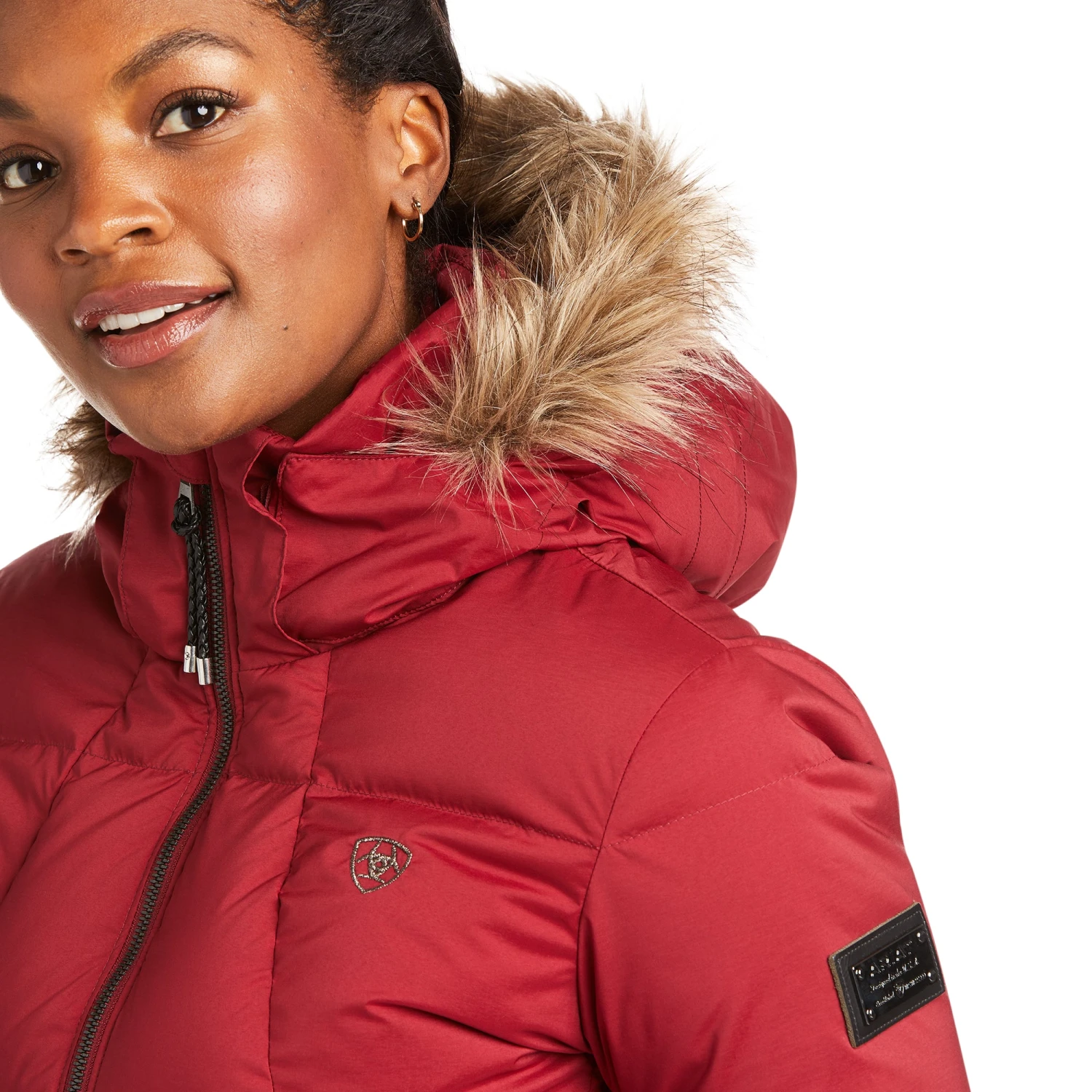 Ariat® Ladies Altitude Down Red Rhubard Jacket 10037471 - Image 3