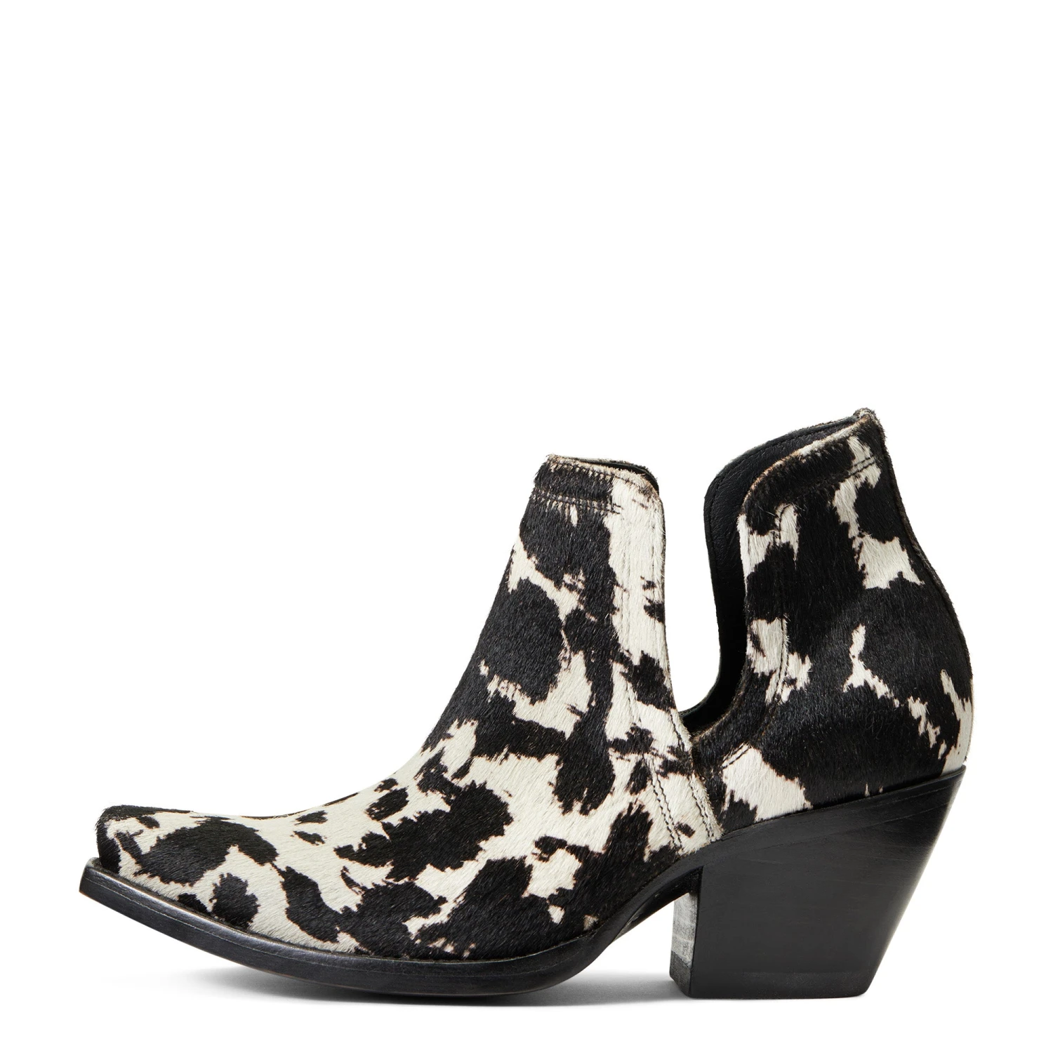 Ariat® Ladies Dixon Haircalf Black & White Snip Toe Booties 10041025 - Image 5