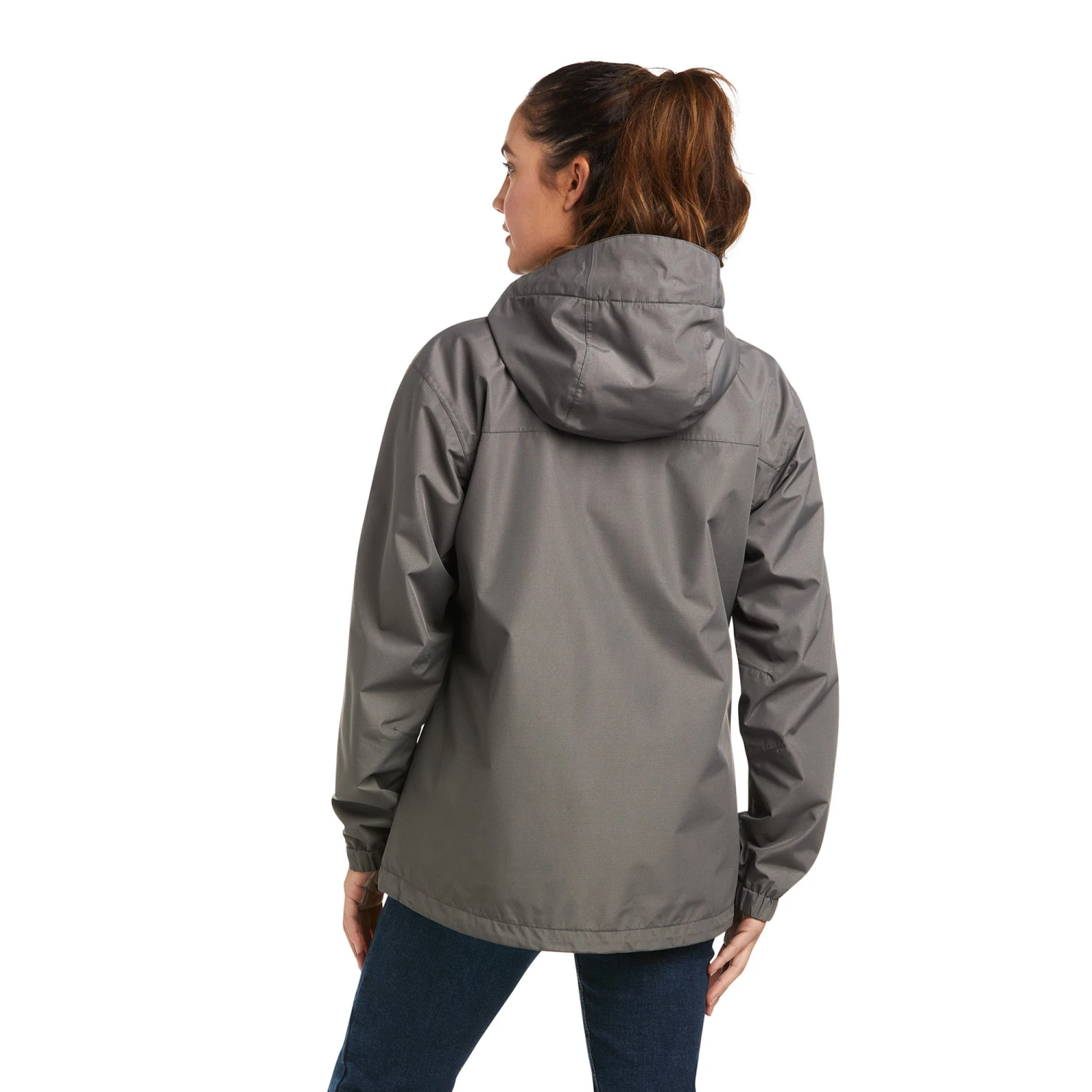 Ariat® Ladies Rebar Stormshell Logo Waterproof Grey Jacket 10037843 - Image 2