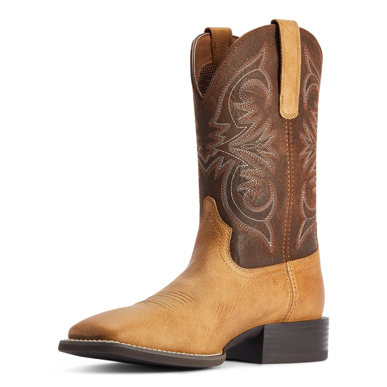 Ariat® Men's Sport Pardner Matte Tan & Brown Square Toe Boots 10042392 - Image 6