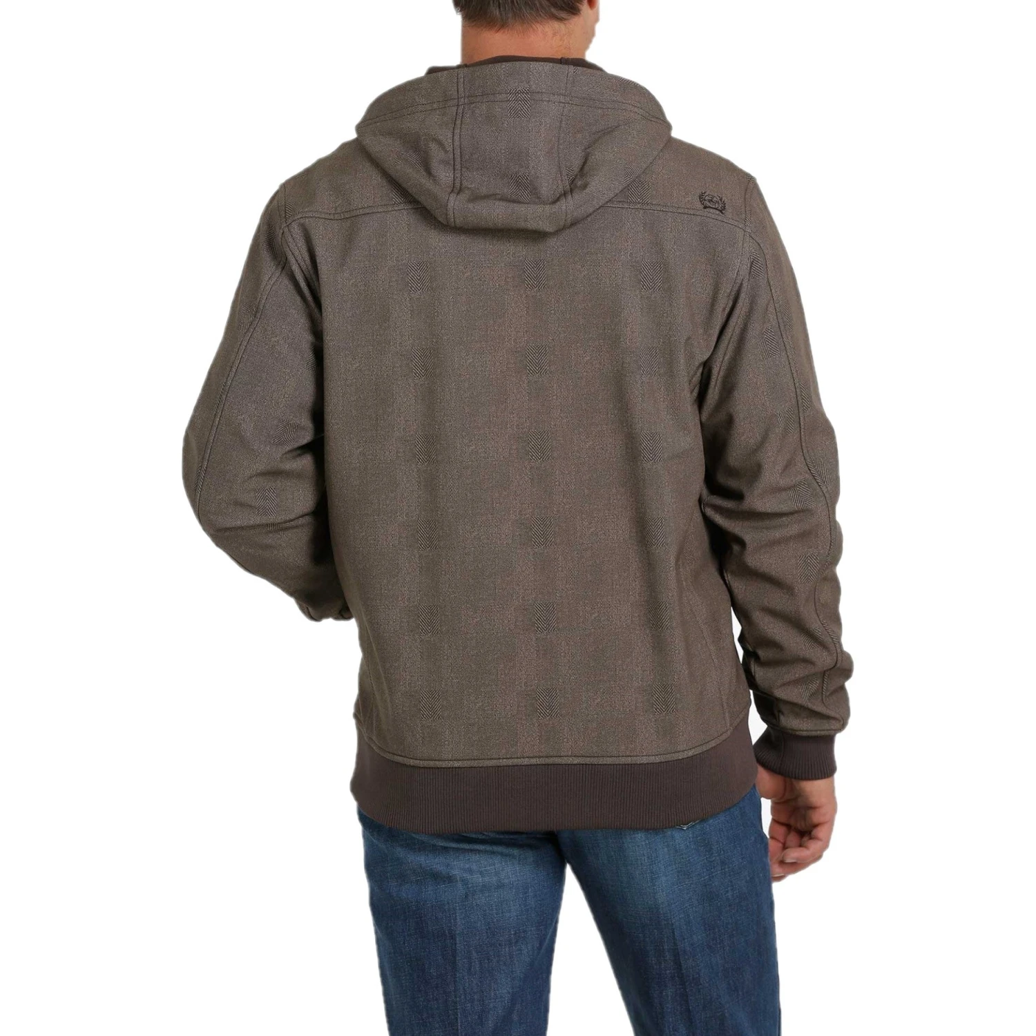 Cinch Men's Bonded Printed Brown Hooded Jacket MWJ1525002 - Image 2