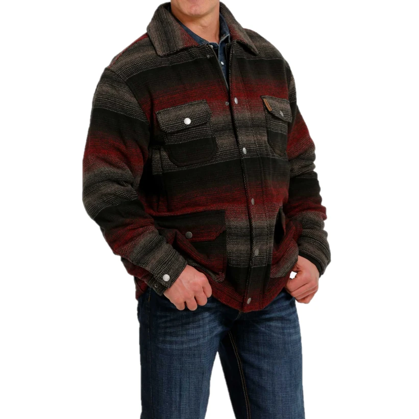 Cinch® Men's Black Striped Frontier Coat MWJ1572001 - Image 2