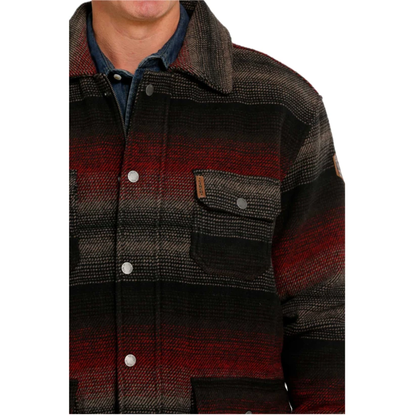 Cinch® Men's Black Striped Frontier Coat MWJ1572001 - Image 4