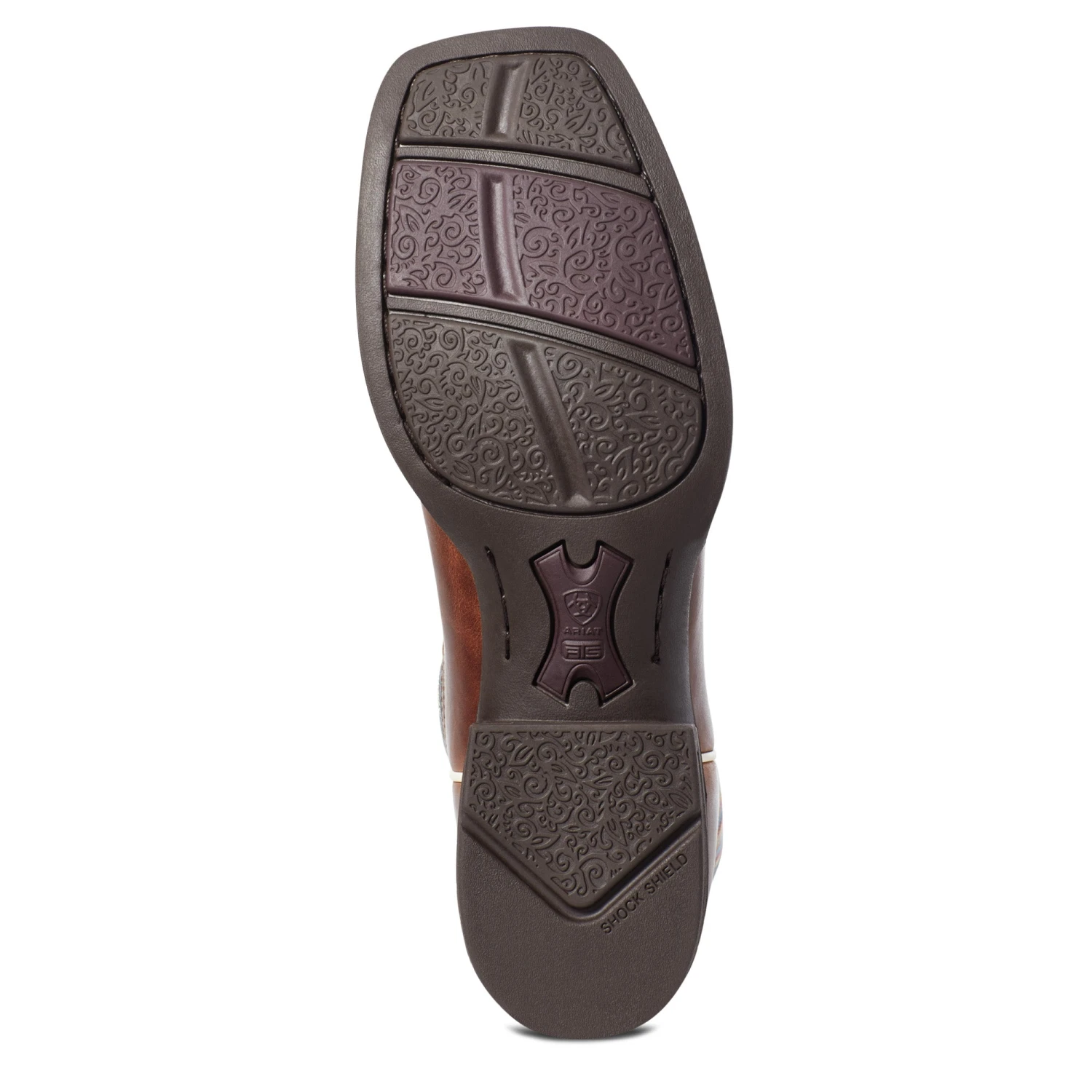 Ariat Ladies West Bound Russet Rebel & Navy Square Toe Boots 10035986 - Image 5