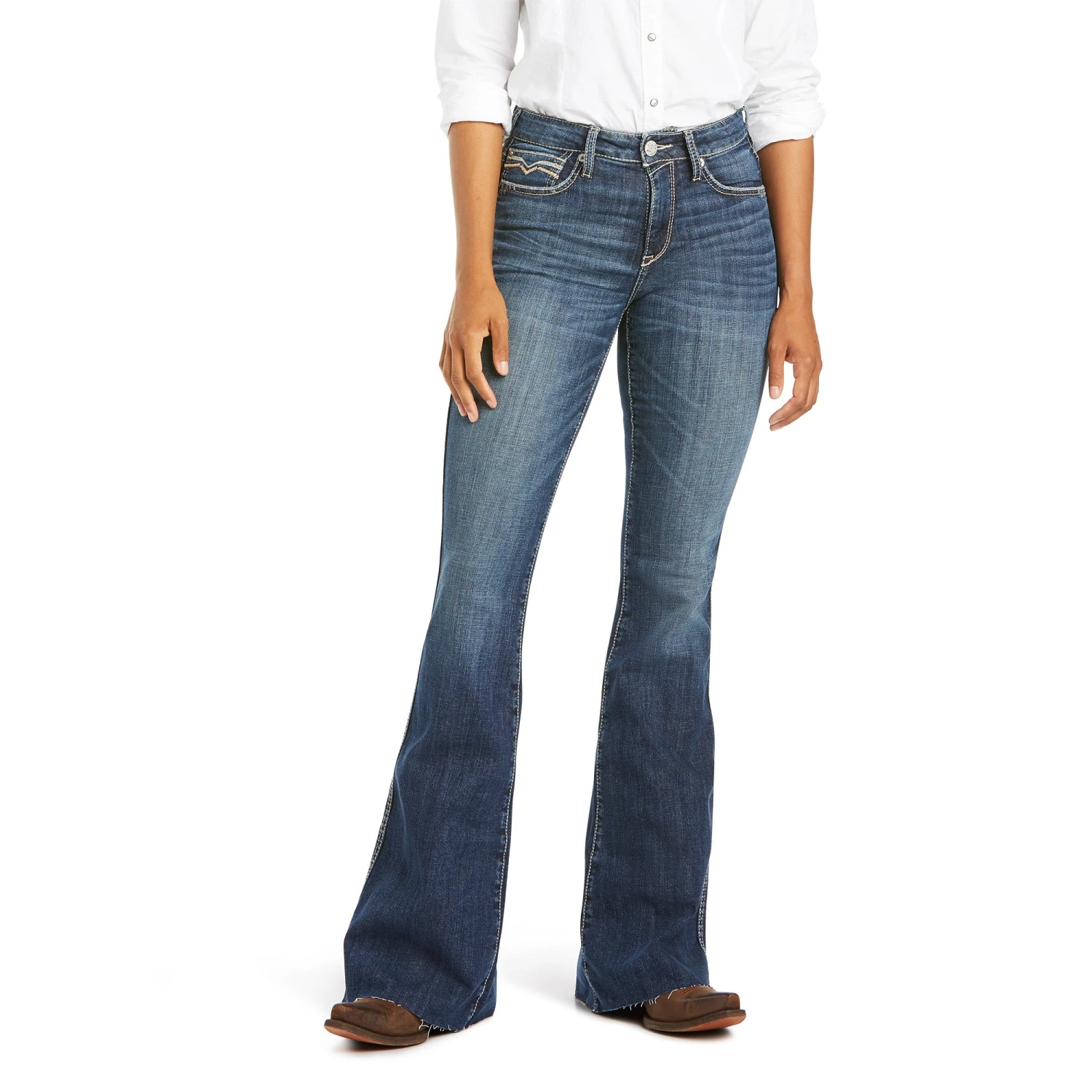 Ariat Ladies REAL Laila High Rise Flare Jeans 10036097 - Image 2