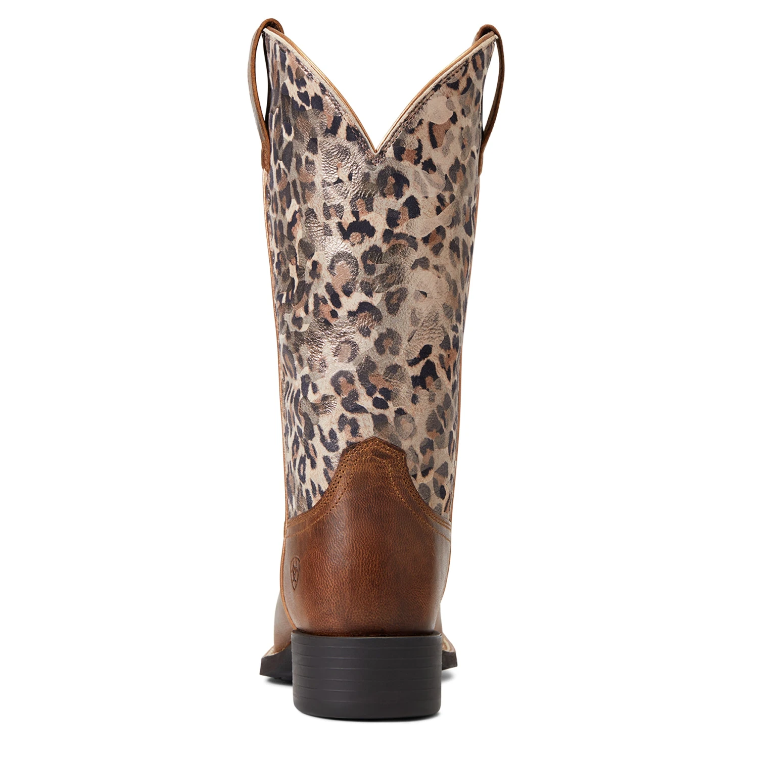 Ariat Ladies Round Up Pearl Brown & Leopard Wide Square 10040363 - Image 4