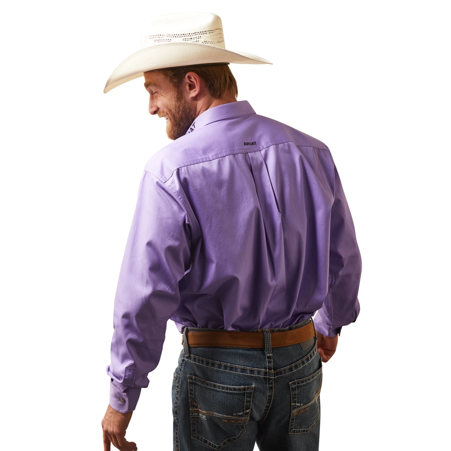 Ariat® Men's Team Logo Twill Violet Tulip Button Down Shirt 10043521 - Image 2