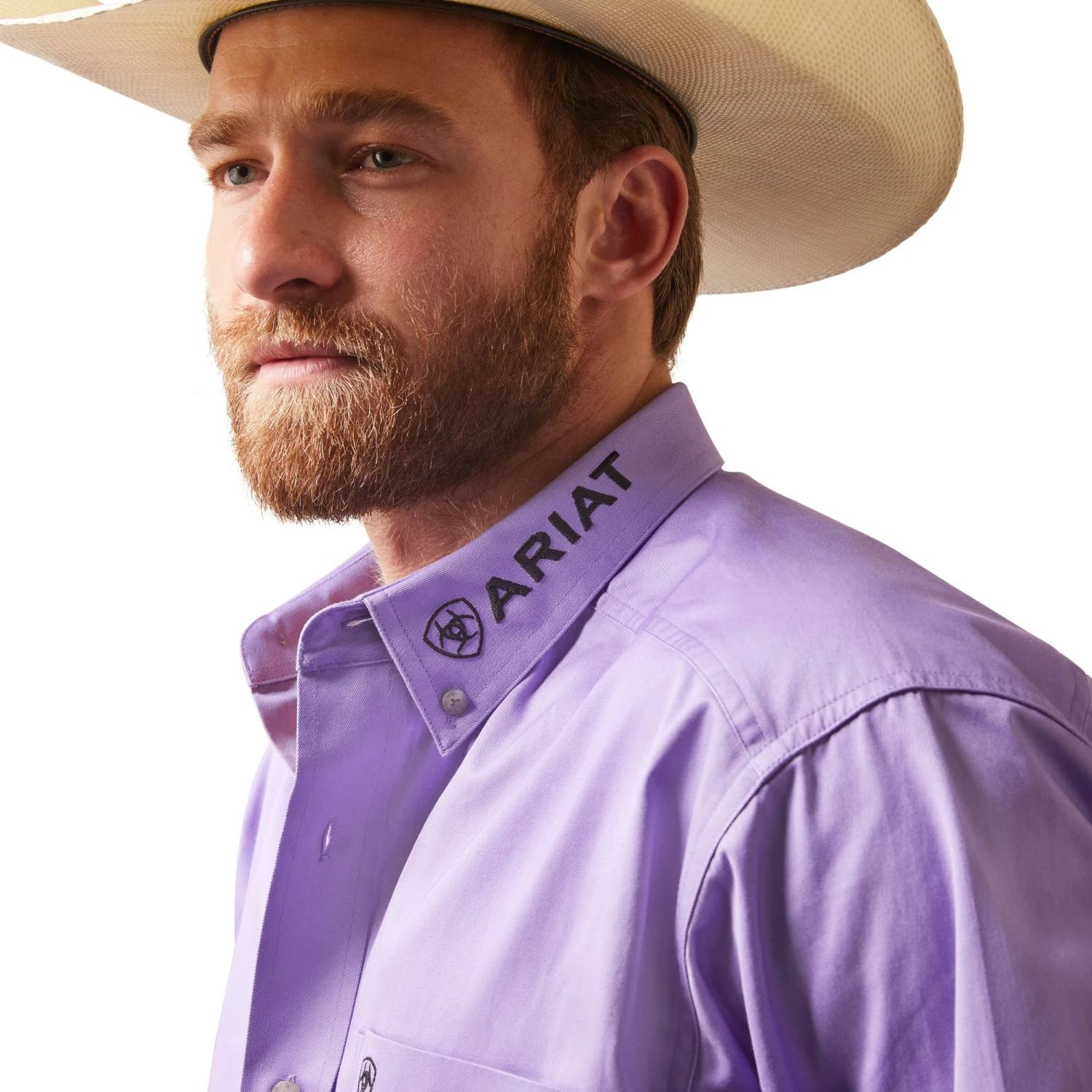 Ariat® Men's Team Logo Twill Violet Tulip Button Down Shirt 10043521 - Image 5