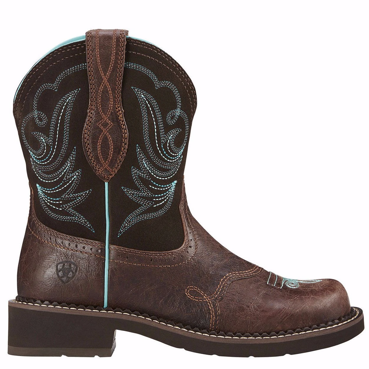 Ariat Ladies Fatbaby Heritage Dapper Royal Choc Short Boots 10016238 - Image 4